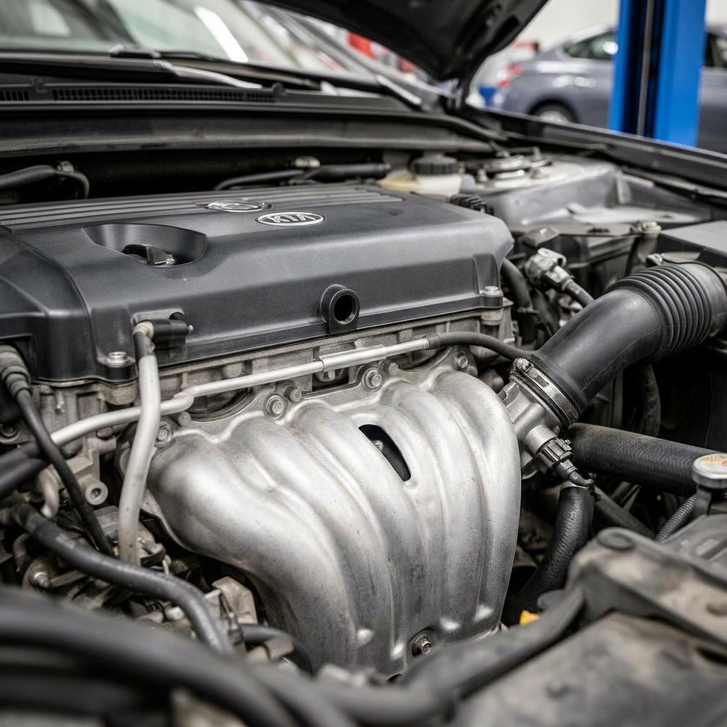 Clean, dry engine after oil leak repair at Sauder's Automotive